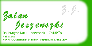 zalan jeszenszki business card